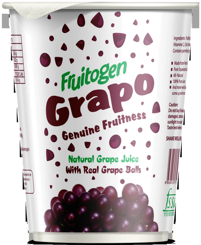 Fruitogen Grapo grape juice cup with real grape balls